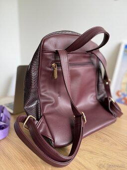 Kožený ruksak - Fialový - Violet - 2
