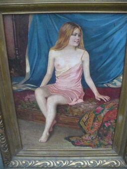 starožitný obraz akt - 2