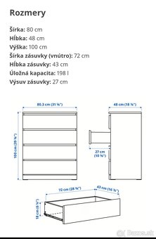 2x Ikea Malm komoda - 2