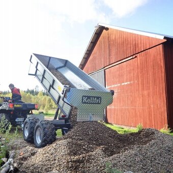 Sklápací príves ATV 1 420 kg s elektrickým hydra. sklápačom - 2