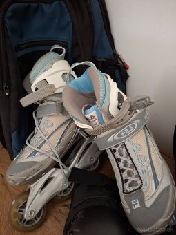 Mega set FILA kolieskove korcule+chranice+ zadarmo ruksak - 2