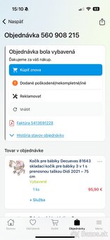 Predám NOVÝ kočik pre bábiky, iba rozbalený - 2