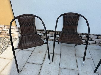 Ratanové stoličky hnedé 2ks - 2