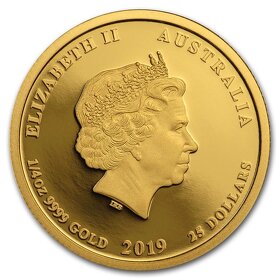 Zlata minca 1/4 oz Lunar Rok Prasaťa 2019 - 2