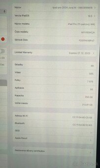 Ipad pro 11 , 2024 , 256gb , wifi - 2