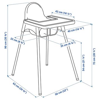 Ikea Antilop detská jedálenská stolička - 2
