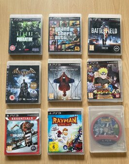 Predám - Hernú konzolu - Sony PlayStation 3 + 9 Hier - 2