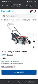 Predám novú kosačku AL-KO 4.20 - 2
