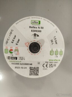 Expanzná membránova nádoba reflex 50l - 2