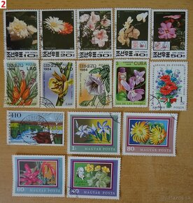 Nádherné poštové známky KVETY - 2