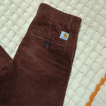 Carhartt hnedé menčestrové nohavice workwear W30 L27 - 2