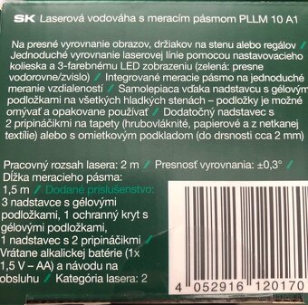 Laserova vodovaha s pasmom - 2