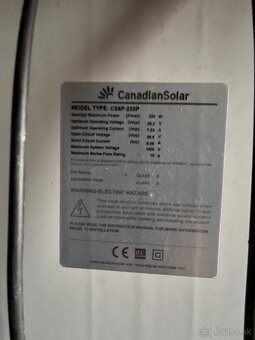 Fotovoltaický panel 220w použité 15€/ks - 2