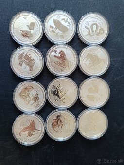 Kompletná Lunárna séria II. 1oz. Strieborné mince. - 2