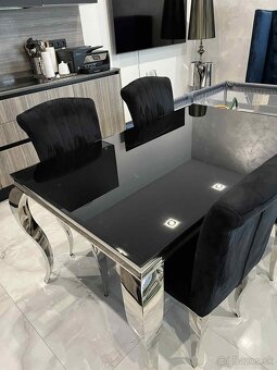 Glamour stol, 4 stolicky a konferencny stolik - 2