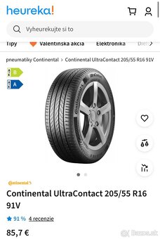 Continental UltraContact 205/55 R16 91V - 2