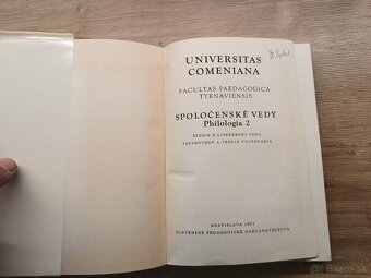 Spoločenské vedy Philológia 2, 1971 - 2