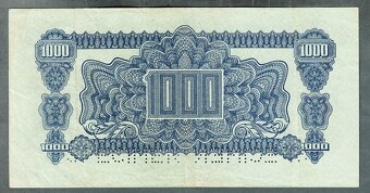 Staré bankovky 1000 korun 1944 pěkný stav - 2