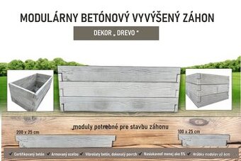 Vyvýšené záhony / betónové vyvýšené záhony / moduly - 2