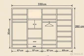 Vstavaná šatníková skriňa - 2