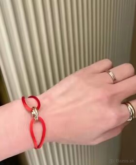 Cartier červený a čierny náramok - 2