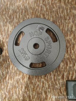 Predám liatinové kotúče na činky 2x20kg - 2