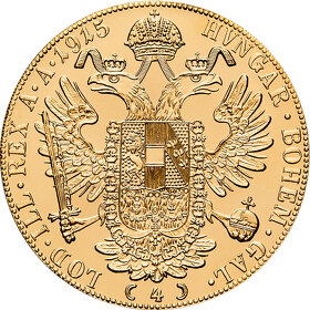 Zlatá minca (mince) 4-dukáty, František Jozef I. r. 1915 - 2