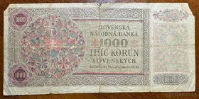 Bankovka 1000 korún slovenských 1940 - 2
