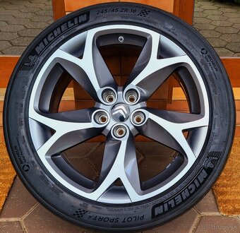 Alu R18 5x108 orig. CITROEN+TPMS+letné pneu - 2
