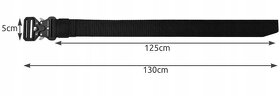 Taktický opasok 125 cm čierny - 2