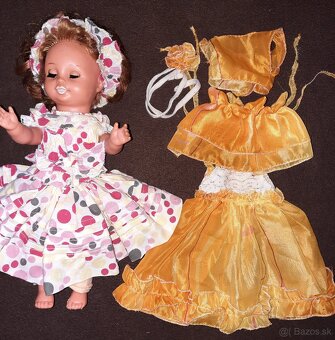 Bábika bábiky a šaty - retro - 2