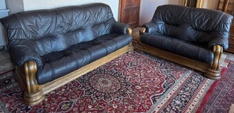 Rustikální kožená sedací souprava,6089 - 2