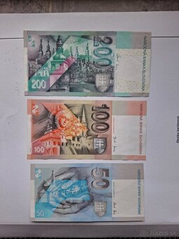 Slovenske bankovky, 200sk 100sk 50sk - 2