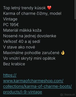 Karma of Charme letné kožené čižmy so strapcami - 2