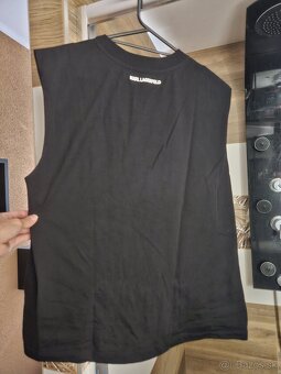 Karl Lagerfeld cierne tricko - 2