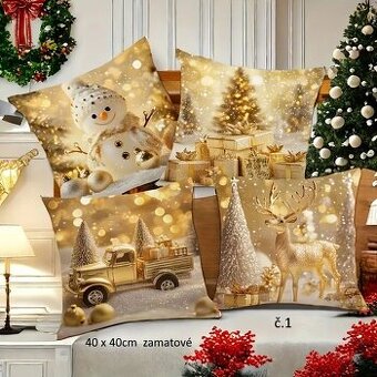 Vianočné obliečky 40 x 40cm NOVE - 2
