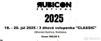 Rubicon festival listky - 2