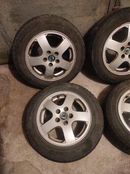 4ks alu disky orig. Škoda 5x100 R14 pneu 5mm 185/60 r14 - 2