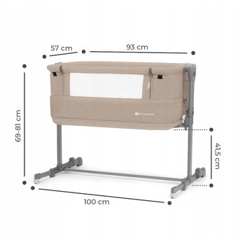 Detská postieľka Kinderkraft NESTE GROW 3v1 - 2