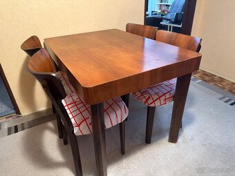 Predám rozkladací retro jedálenský stôl + servírovací stolík - 2
