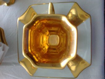 Kávová súprava - zlatá - porcelán - 2