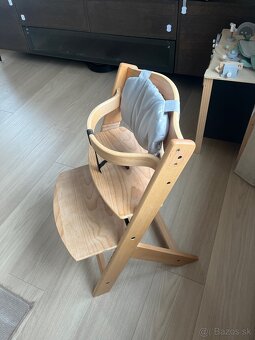 Detská jedálenská stolička drevená - 2
