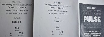 Vstupenky na zápas Canada Slovensko - 2
