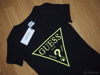 Guess dámske čierne tričko S - 2