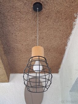Luster na lanku Luster na lanku RIDA 1xE27/60W/230V čierna/p - 2