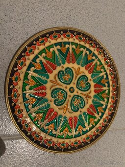 Byzantský bronzový tanier set 3ks - 2