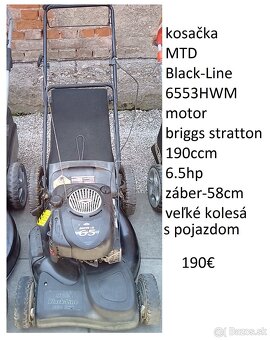 predám kosačku Oleo-Mac,ALKO,-MTD Black line,-Partner - 2