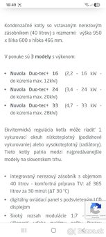 Nový kotol Baxi Nuvola Duo-tec+16 GA + radiator Korado - 2
