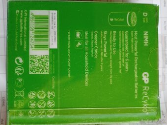 Predám nabíjateľné batérie GP D 5700 ReCyko+ - 2