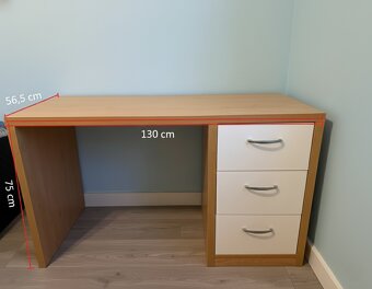 Kvalitný písací stôl 130cm - 2